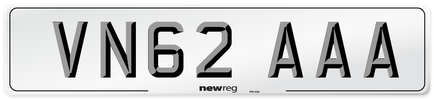 VN62 AAA Number Plate from New Reg